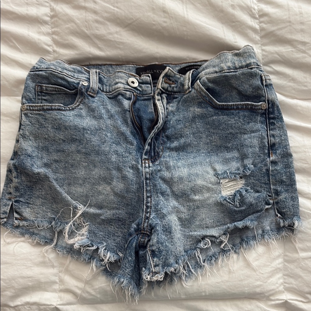 Kendall & Kylie Blue Distressed Jean Shorts